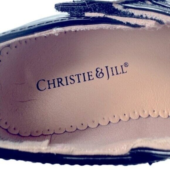 Christie & Jill Toddler Girls Black Mary Jane Party Fancy Shoes 8 - Picture 7 of 7